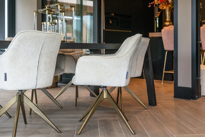 Richmond Interiors Aline Swivel Chair in Khaki Velvet