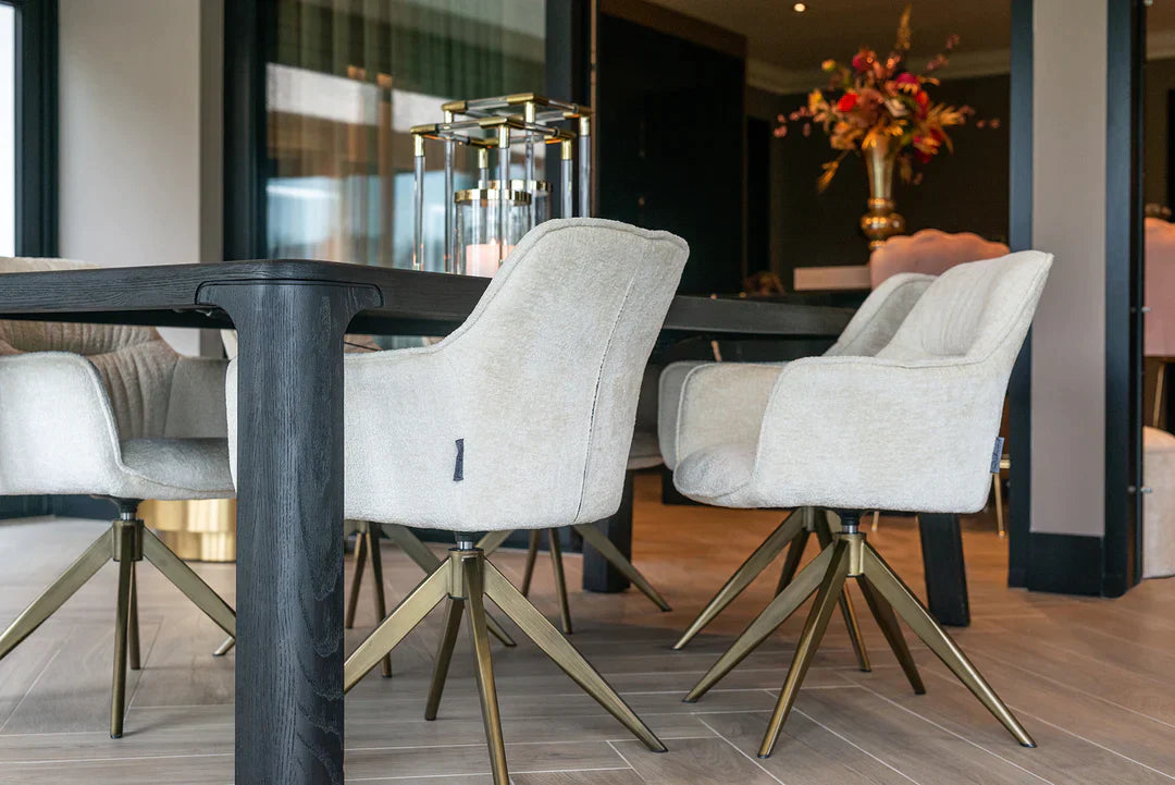 Richmond Interiors Aline Swivel Chair in Khaki Velvet