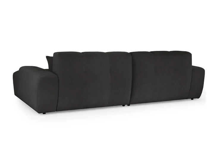 The Bubble Charcoal Black Boucle Fabric Left Hand Corner Cloud Sofa