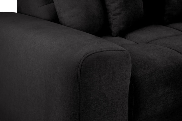 The Bubble Charcoal Black Boucle Fabric Right Hand Corner Cloud Sofa