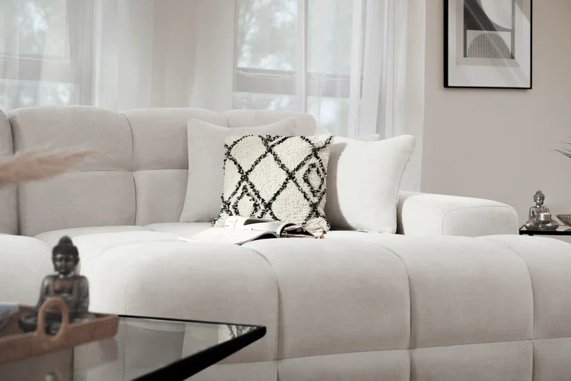 The Bubble Beige Boucle Fabric Right Hand Corner Cloud Sofa