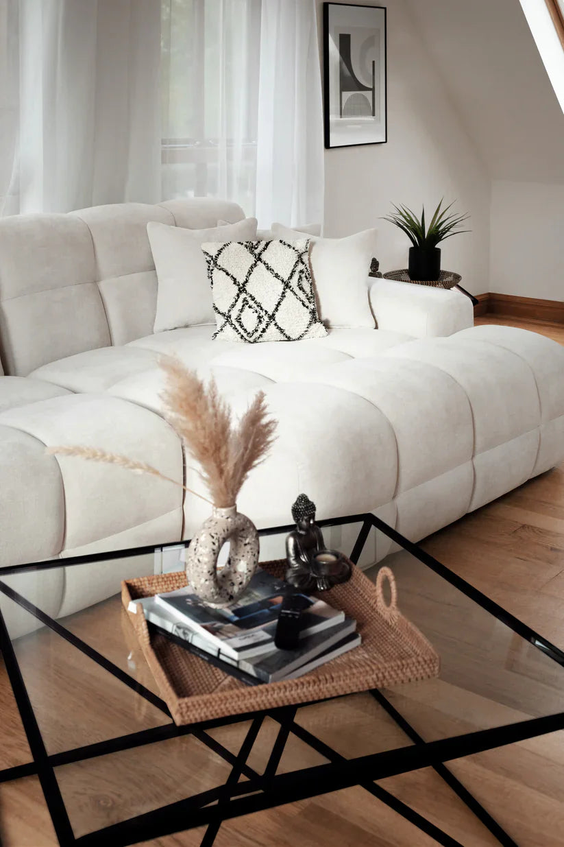 The Bubble Beige Boucle Fabric Left Hand Corner Cloud Sofa