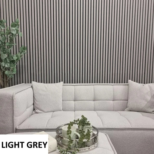 Acoustic Slatted Wall Panel 240cm x 60cm - Range of Colours
