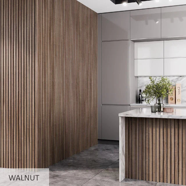 Acoustic Slatted Wall Panel 240cm x 60cm - Range of Colours
