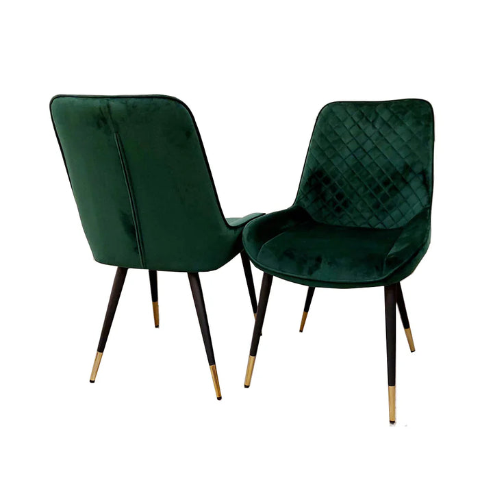 Luna Luxury Plush Velvet Dining Chair - 6 Colours-Esme Furnishings