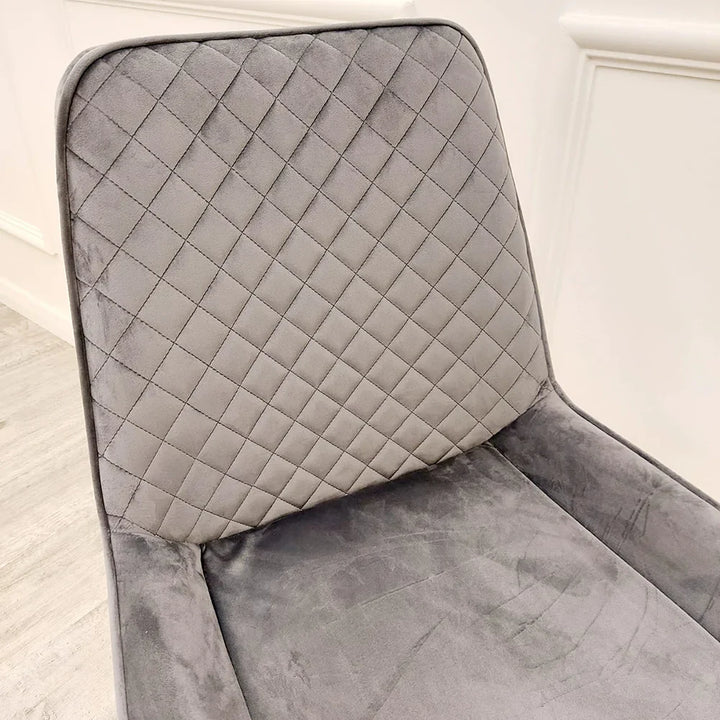 Luna Luxury Plush Velvet Dining Chair - 6 Colours-Esme Furnishings
