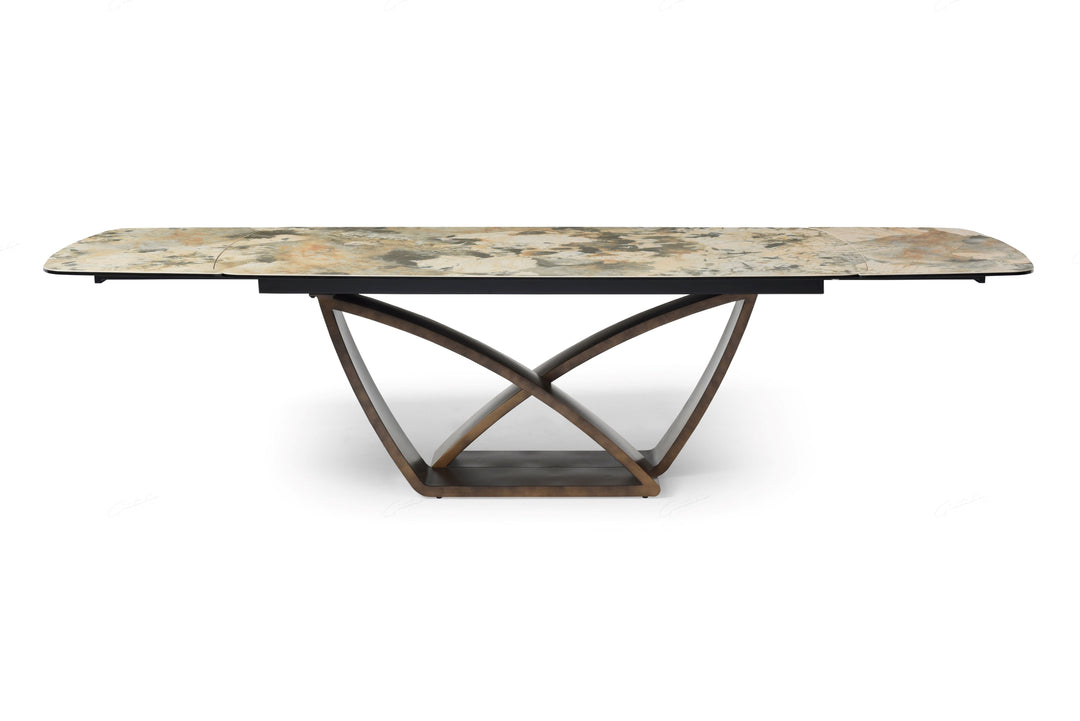 Lavish 200-300cm Italian Pandora Ceramic Marble Side Extending Dining Table