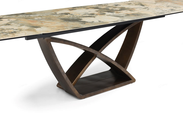Lavish 200-300cm Italian Pandora Ceramic Marble Side Extending Dining Table
