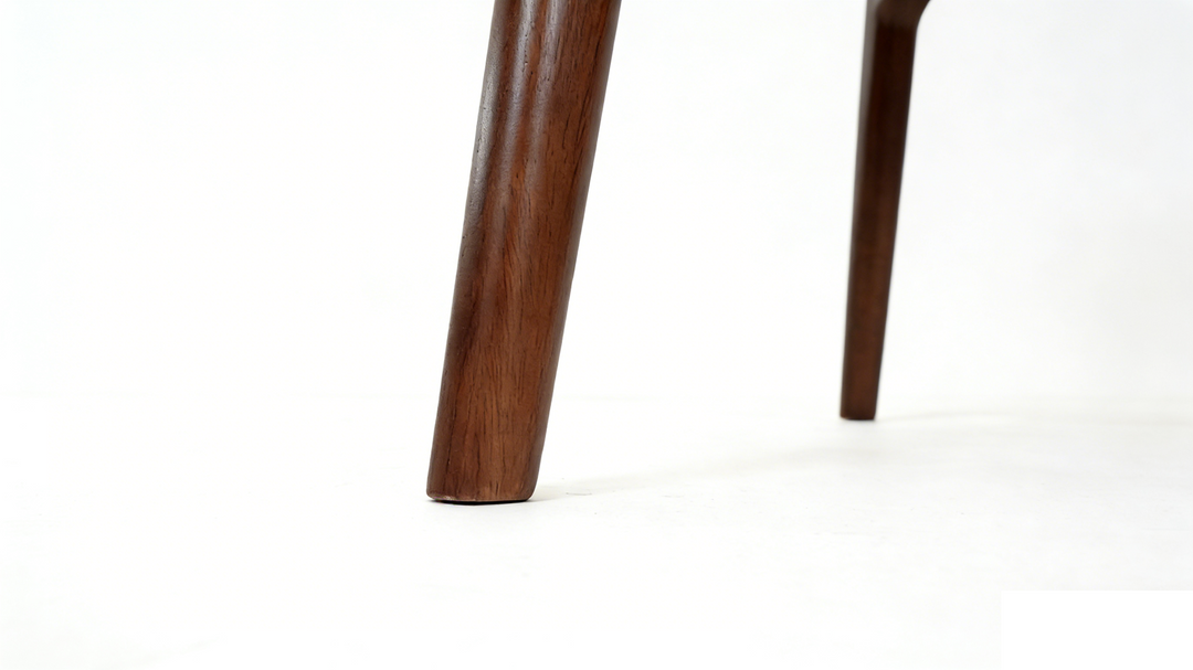 Luciana Walnut Wood & Cream Fabric Dining Chair