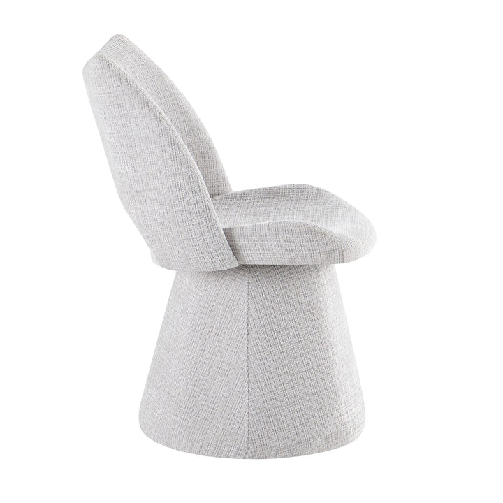 Maryland 360 Swivel Fabric Dining Chairs - Pairs - 2 Colours