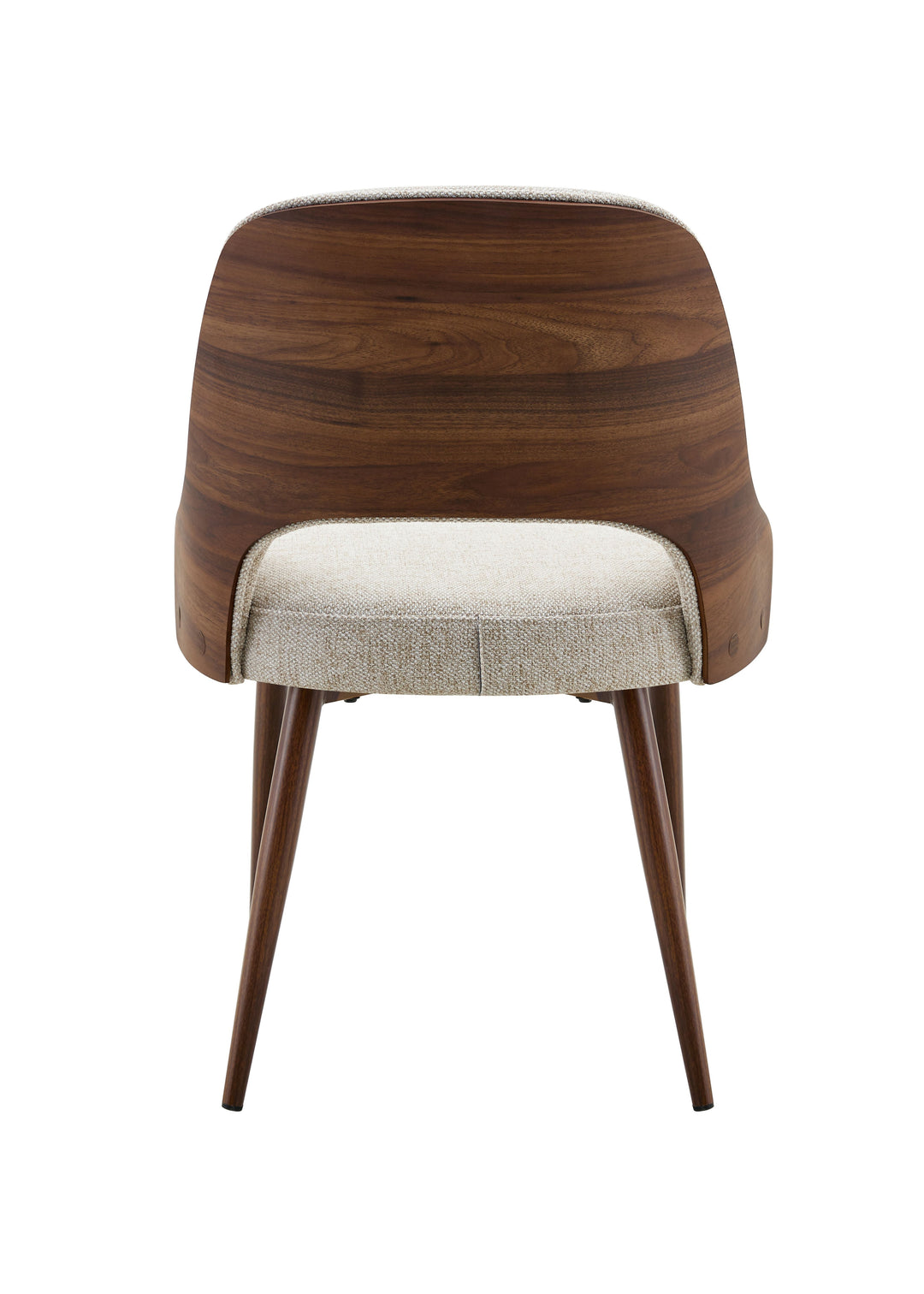 Milo Walnut Wood & Light Taupe Fabric Dining Chair