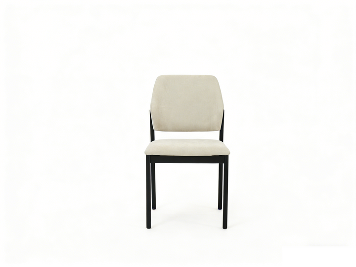 Sorrento Black Wood & Cream Fabric Dining Chair