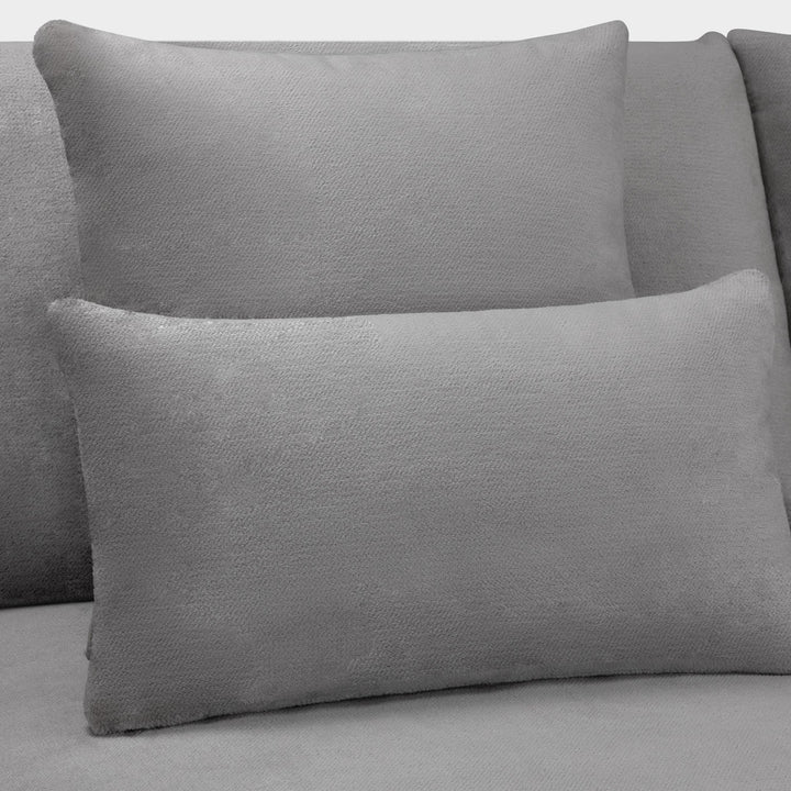 Mirabel Grey Velvet Right Hand Facing Corner Sofa
