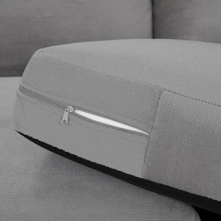 Mirabel Grey Velvet Right Hand Facing Corner Sofa