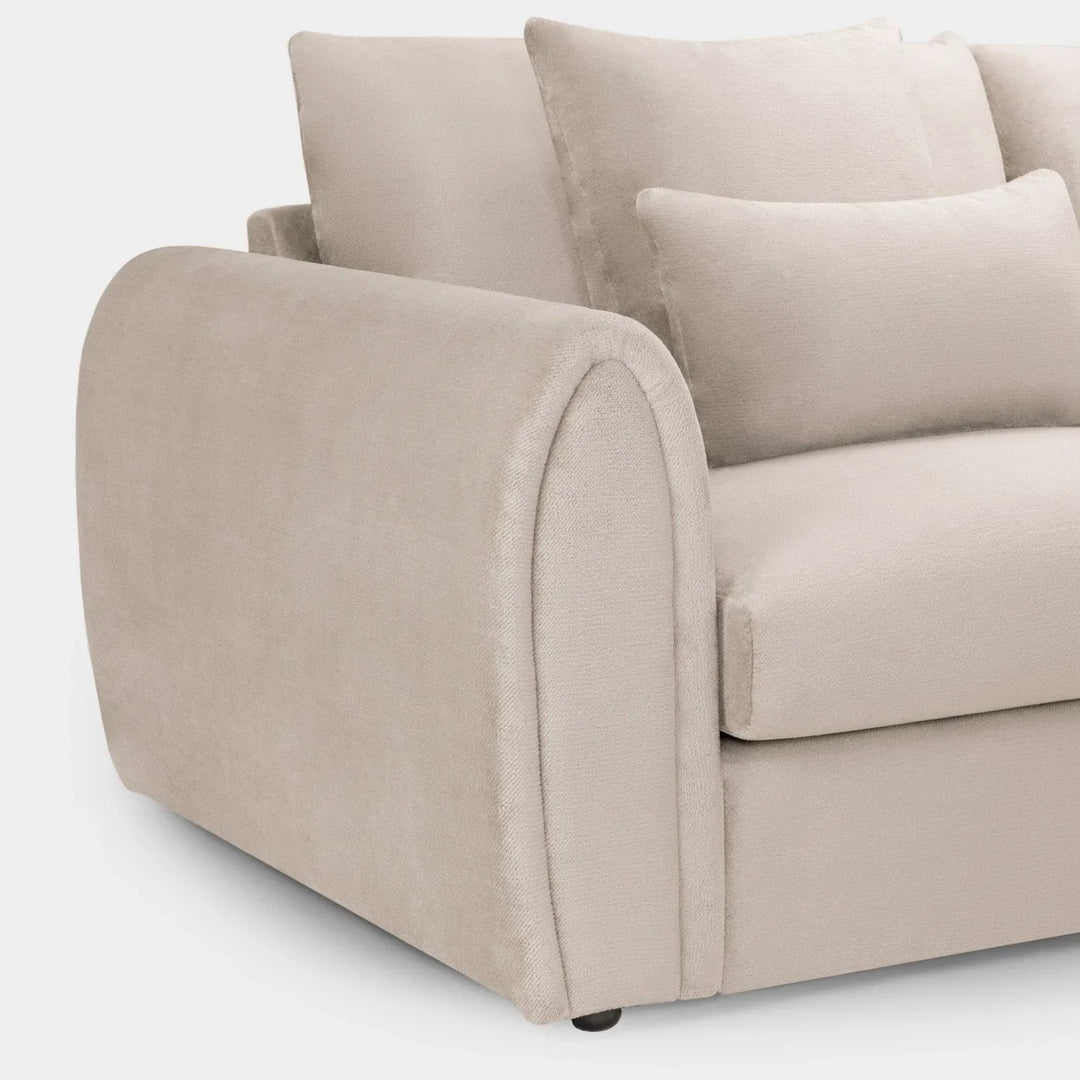 Mirabel Mocha Velvet Large Corner Sofa