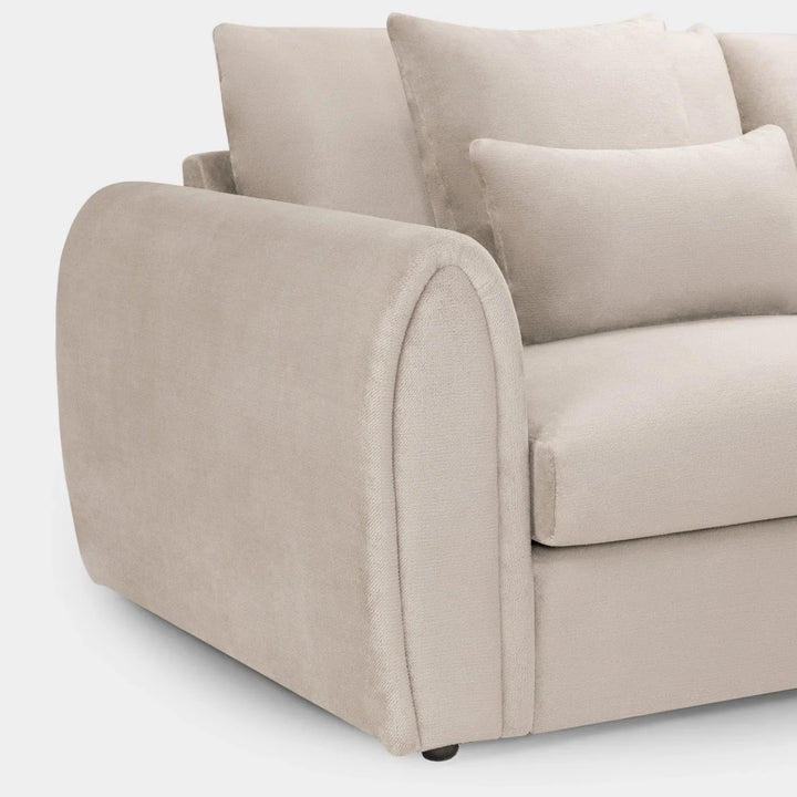 Mirabel Mocha Velvet Large Corner Sofa