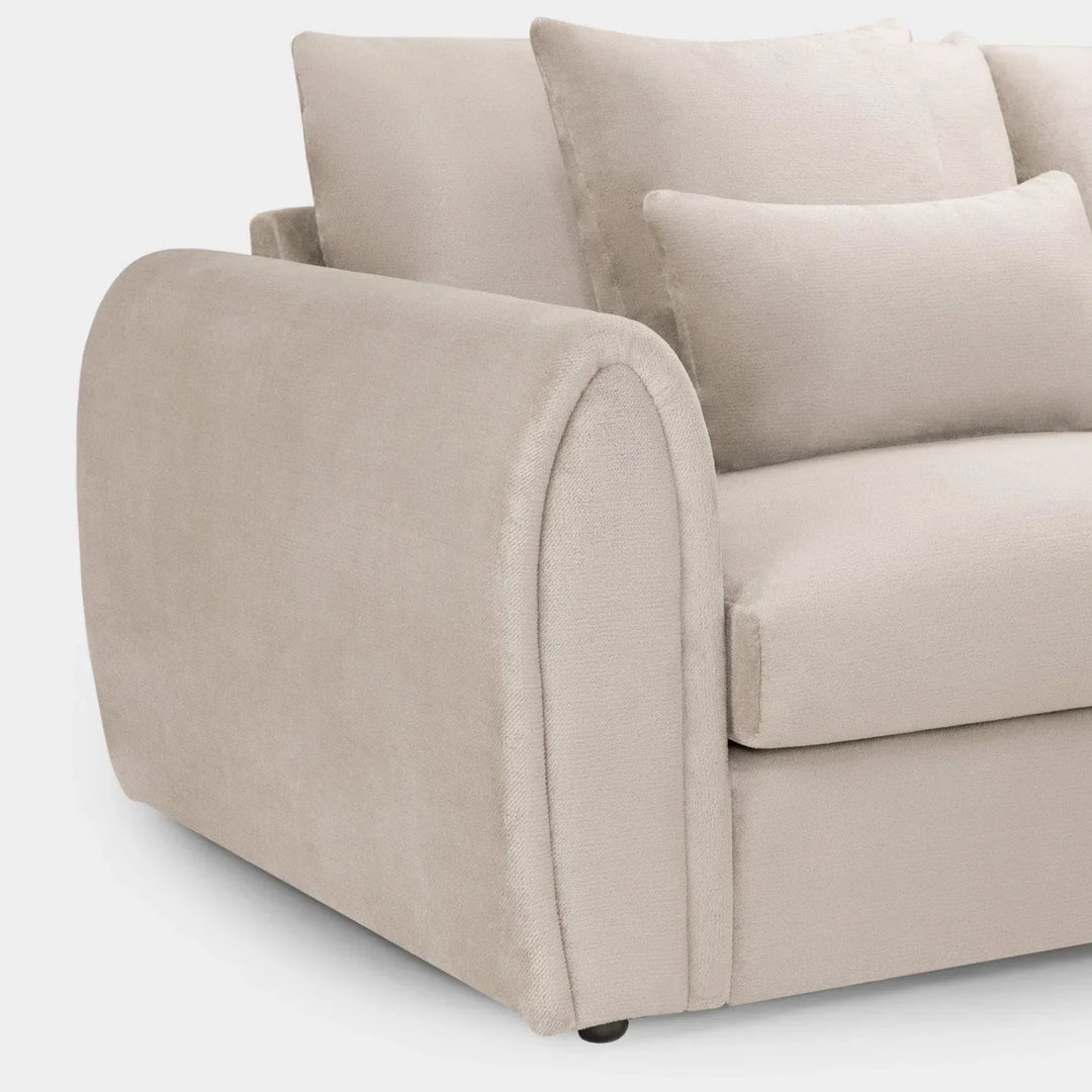 Mirabel Mocha Velvet Left Hand Facing Corner Sofa