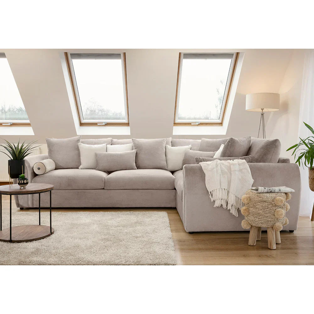 Mirabel Mocha Velvet Right Hand Facing Corner Sofa