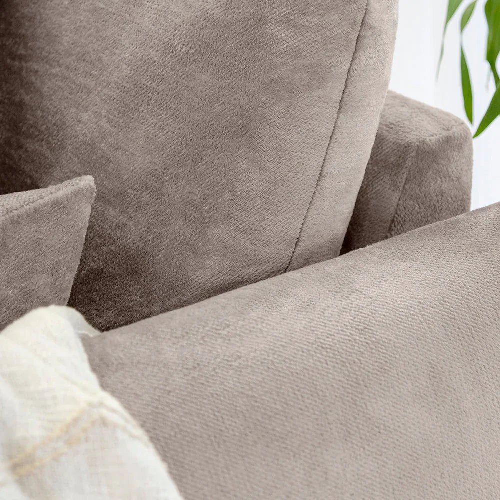 Mirabel Mocha Velvet Right Hand Facing Corner Sofa