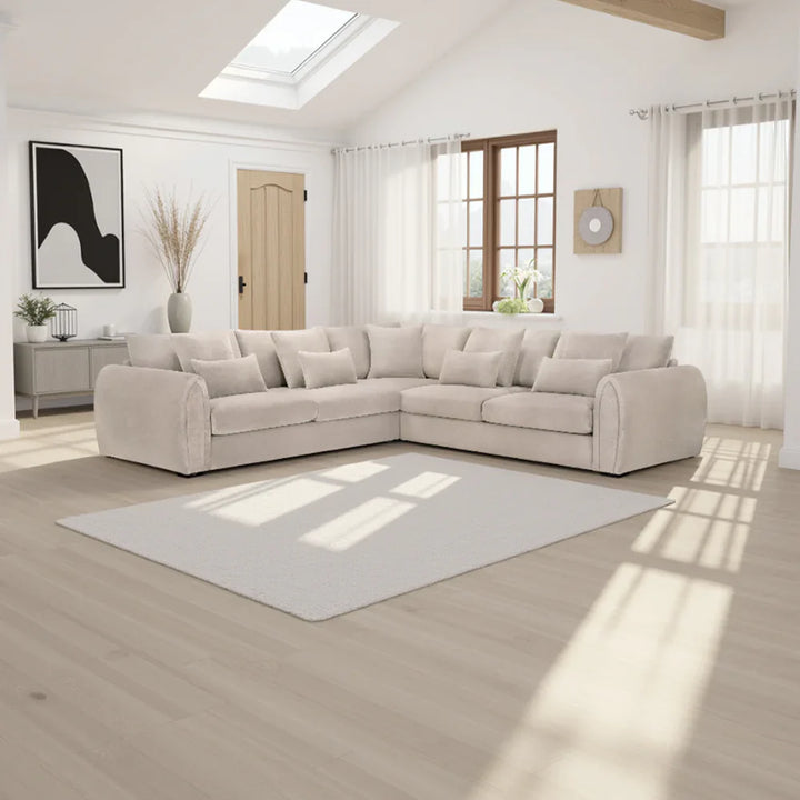 Mirabel Mocha Velvet Large Corner Sofa