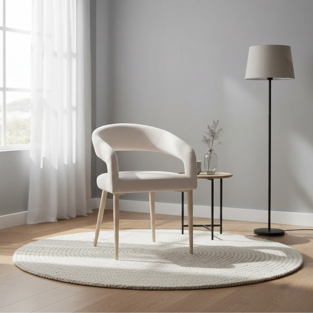 Olympia 160cm Beige Ceramic Marble Dining Table With Olympia Dining Chairs