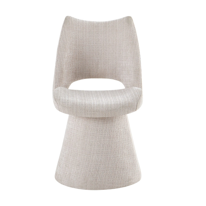 Maryland 360 Swivel Fabric Dining Chairs - Pairs - 2 Colours