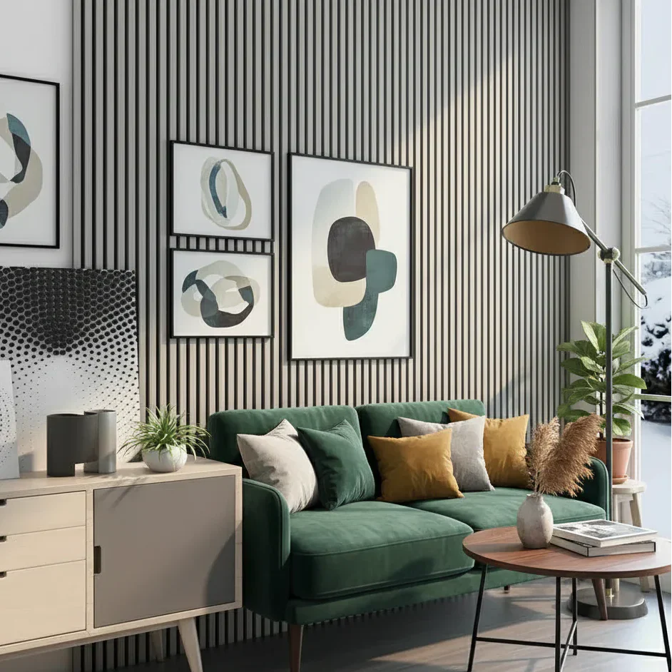 Premium 3 Sided Wood Veneer Wall Panels 240x32cm - Pack Of 2 - Range Of Colours