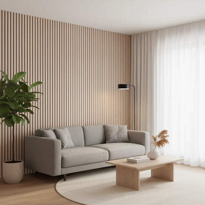 Premium 3 Sided Wood Veneer Wall Panels 240x32cm - Pack Of 2 - Range Of Colours