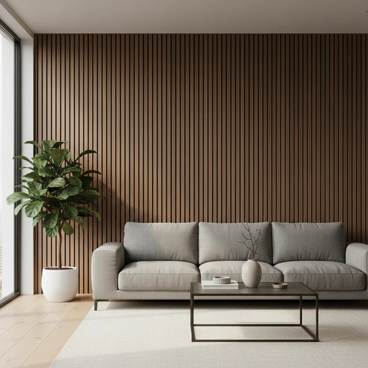 Premium 3 Sided Wood Veneer Wall Panels 240x32cm - Pack Of 2 - Range Of Colours
