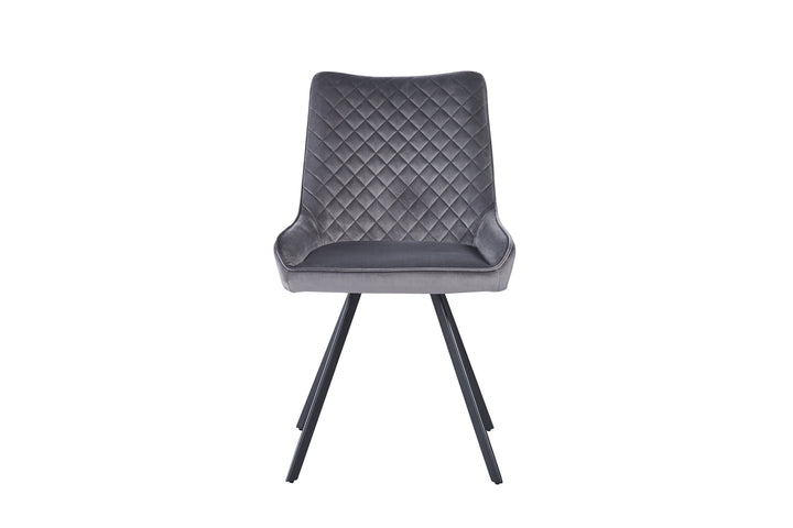 Nova 160-240cm Grey Matt Ceramic Marble Side Extending Dining Table With Velvet Dining Chairs