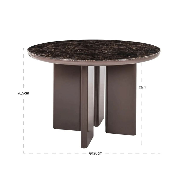 Richmond Interiors Almundi Chocolat Brown 120cm Dining Table
