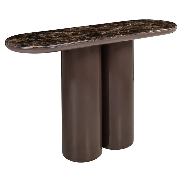 Richmond Interiors Almundi Console Table in Chocolate Brown