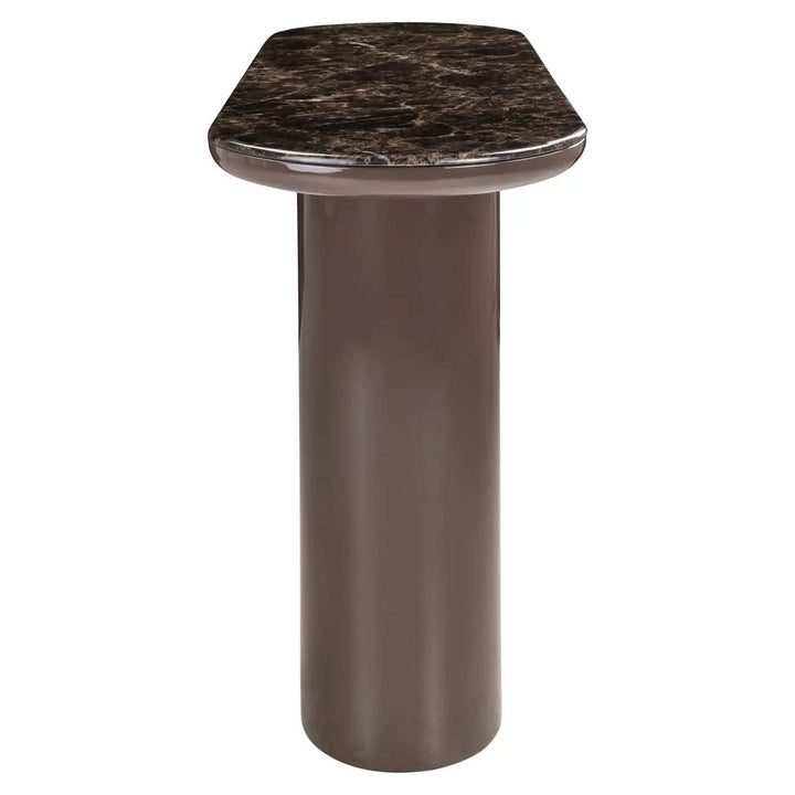 Richmond Interiors Almundi Console Table in Chocolate Brown