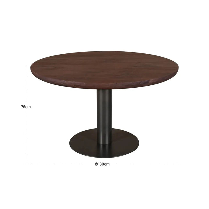 Richmond Interiors Baldwin Spicebrown 130cm Dining Table