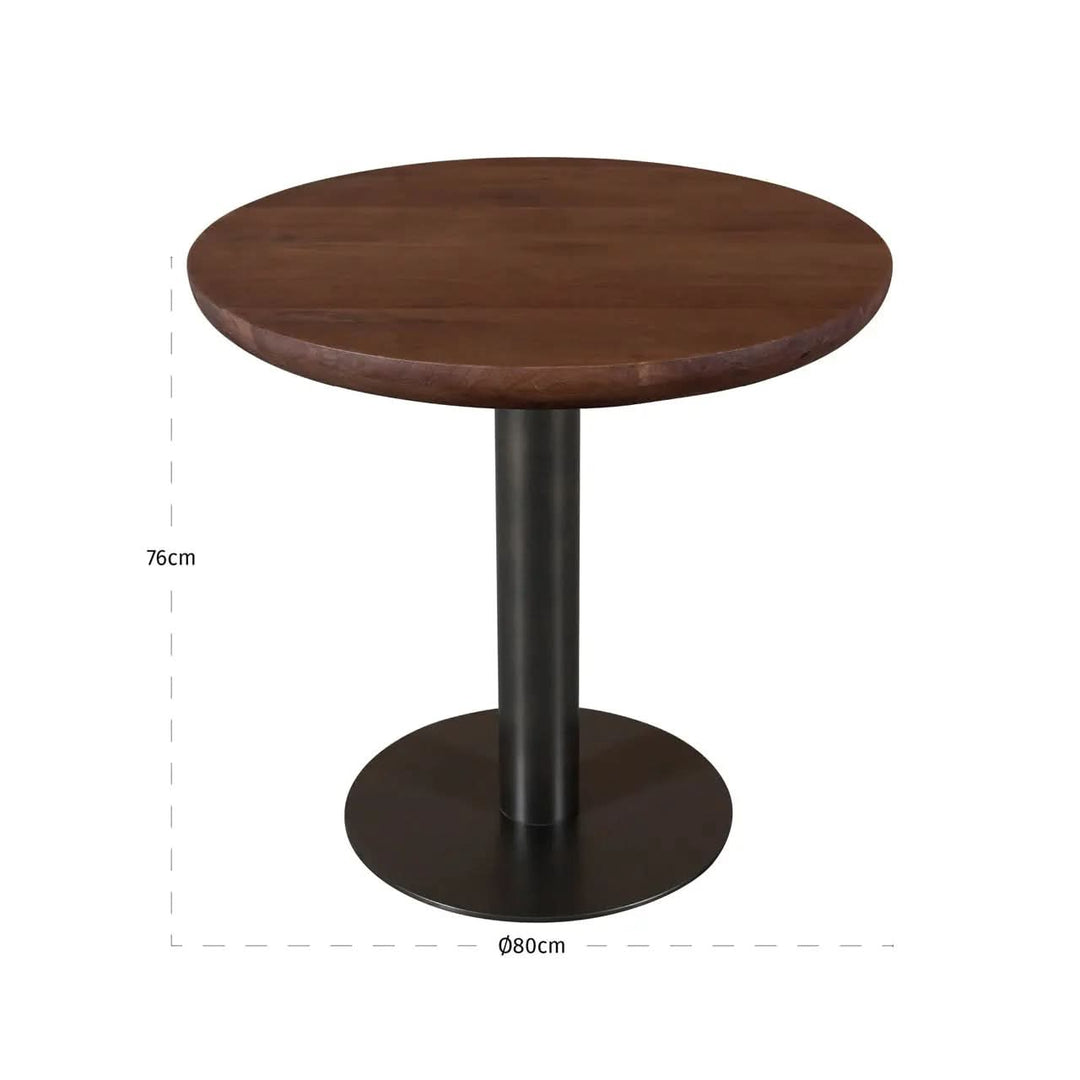 Richmond Interiors Baldwin Spicebrown 80cm Bistro Table