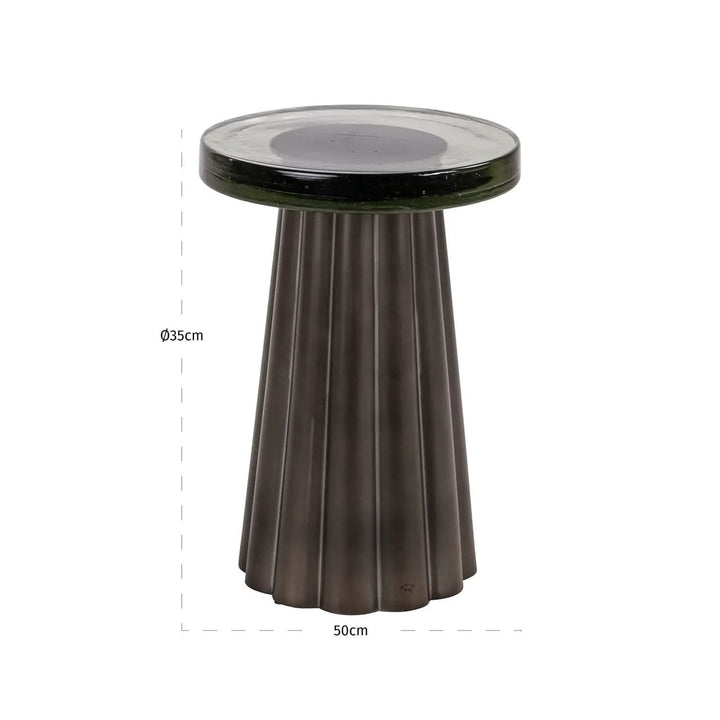 Richmond Interiors Barwick Brass Antique End Table