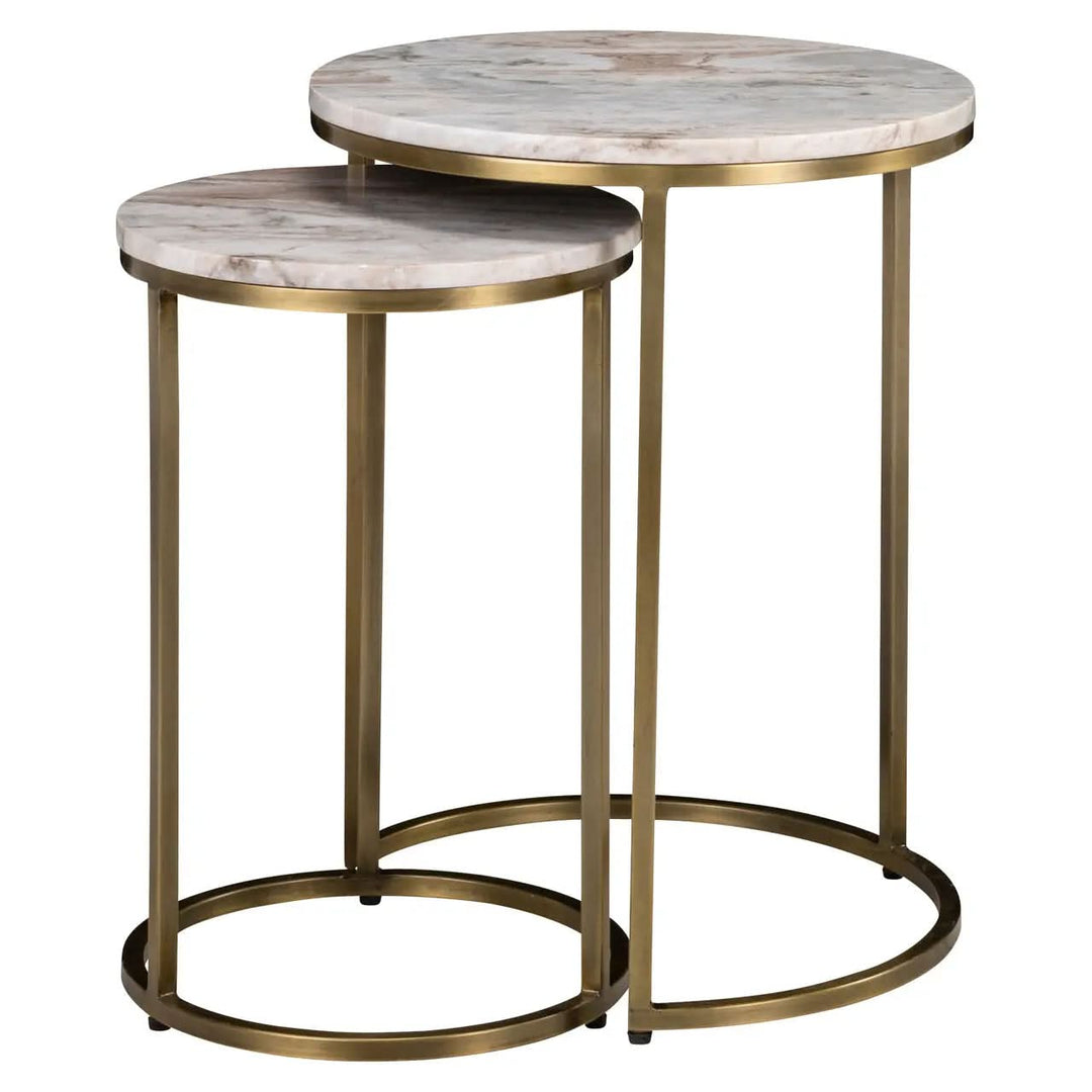 Richmond Interiors Bottega Blush Beige End Table (Set of 2)