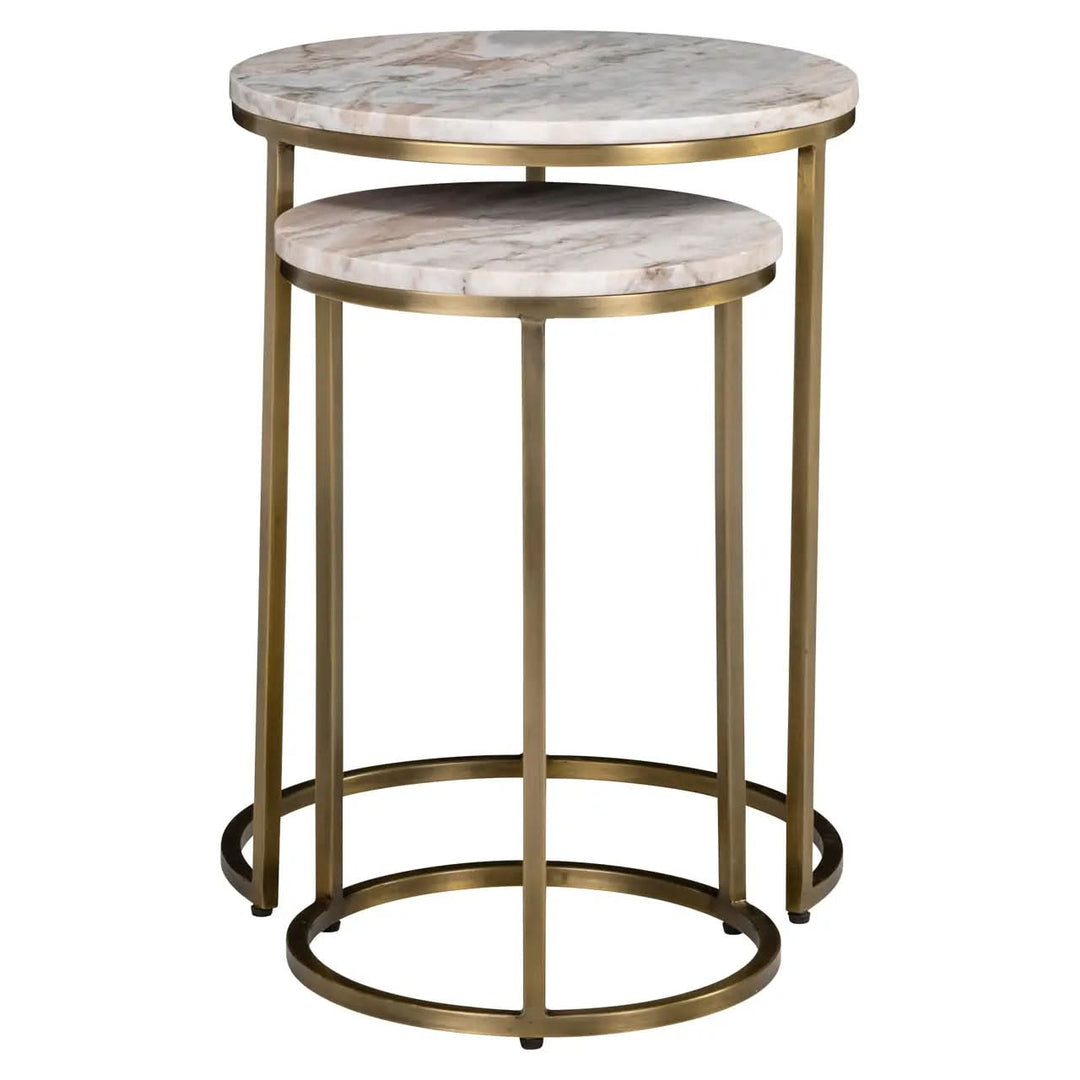 Richmond Interiors Bottega Blush Beige End Table (Set of 2)