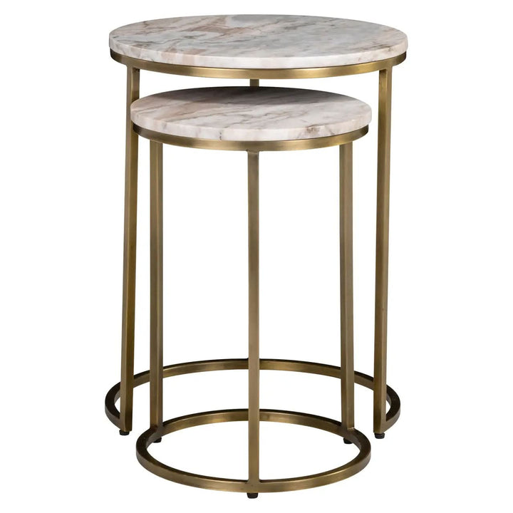 Richmond Interiors Bottega Blush Beige End Table (Set of 2)