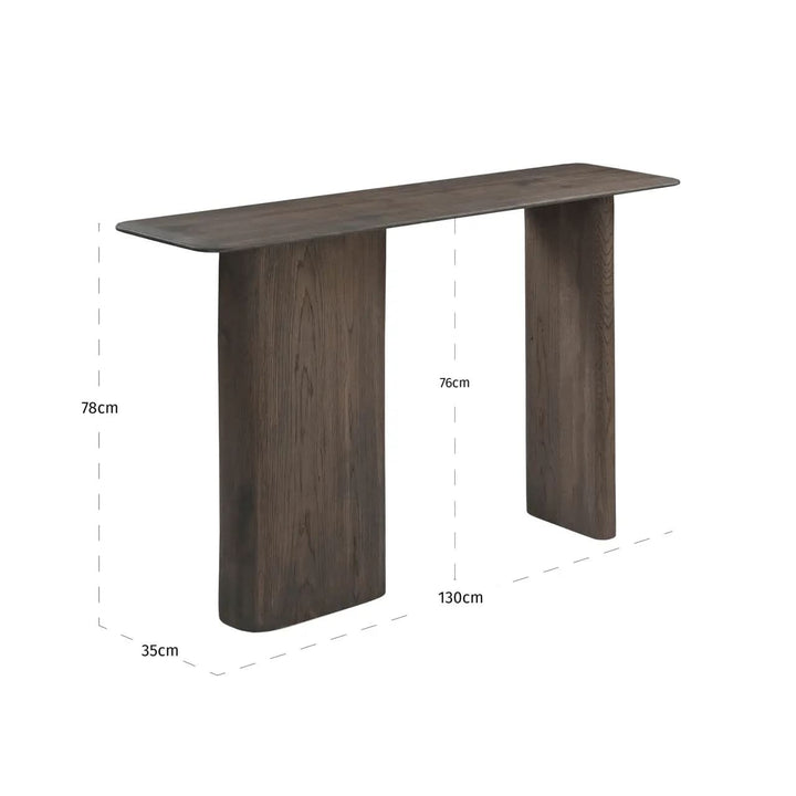 Richmond Interiors Castello Smoked Charchoal Console Table