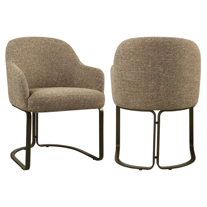 Richmond Interiors Hadley Brown Tweed Dining Chair