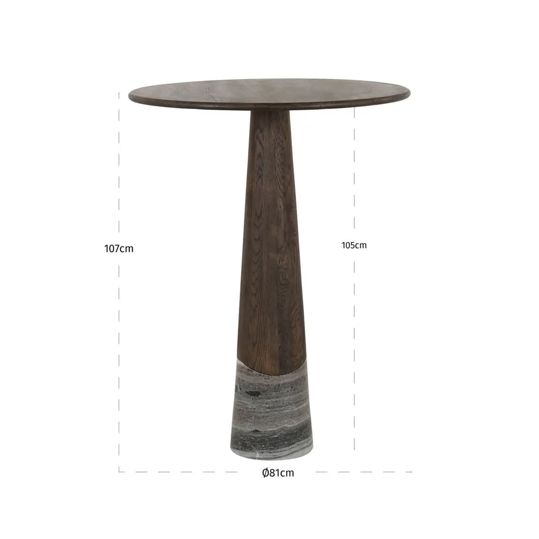 Richmond Interiors Harper Smoked Charchoal Bar Table