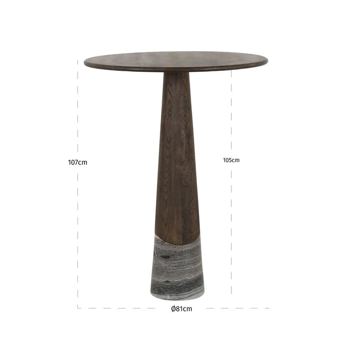 Richmond Interiors Harper Smoked Charchoal Bar Table