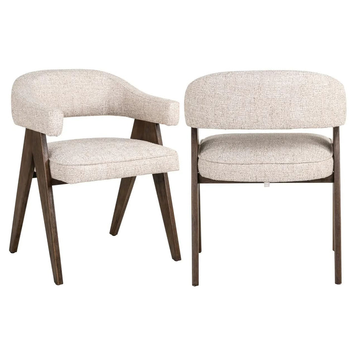 Richmond Interiors Mori Cream Tweed Dining Chair