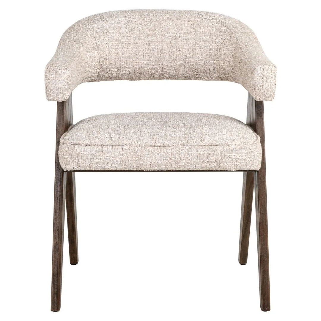 Richmond Interiors Mori Cream Tweed Dining Chair