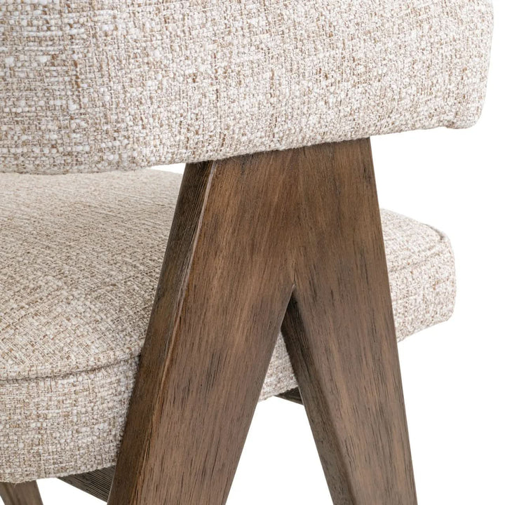 Richmond Interiors Mori Cream Tweed Dining Chair
