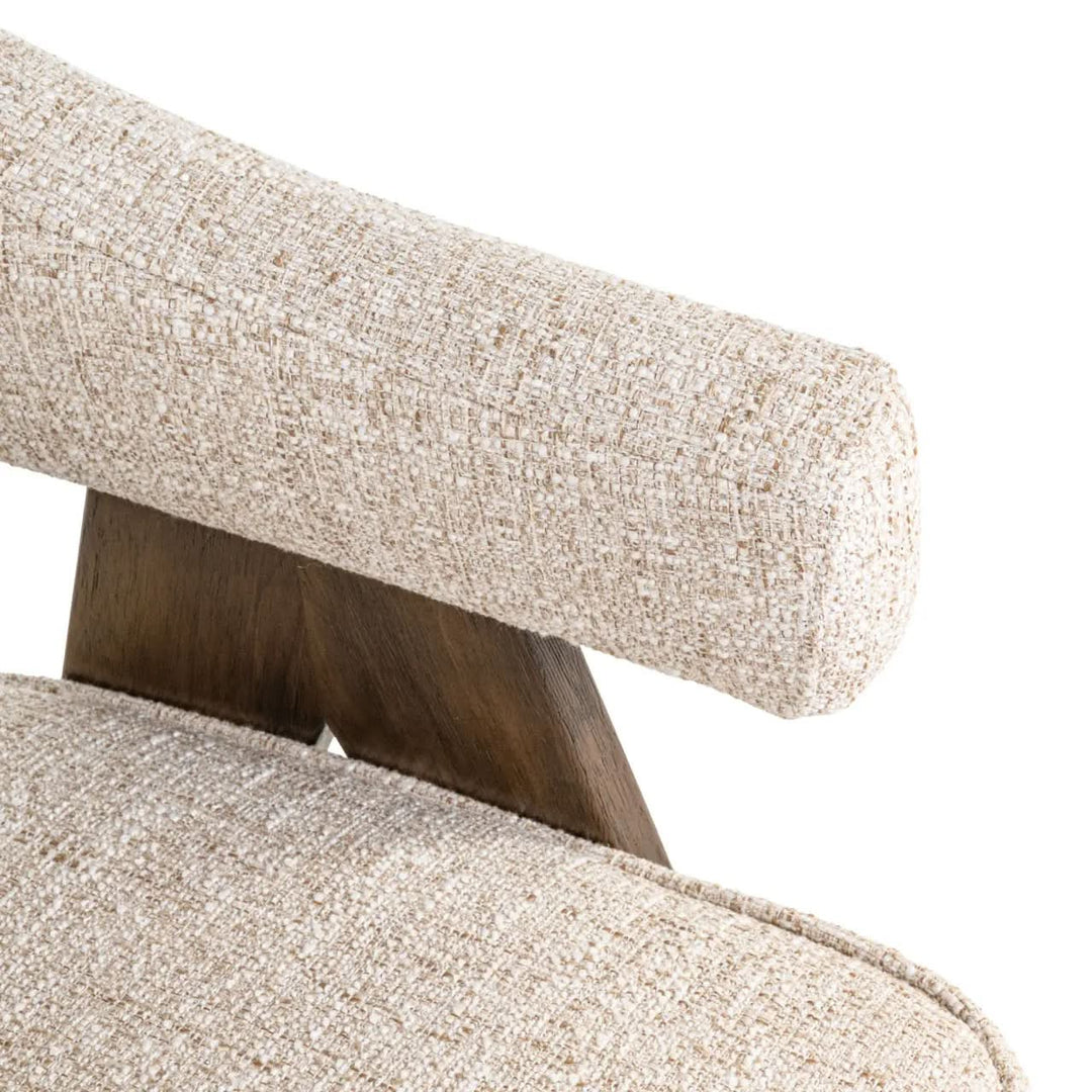 Richmond Interiors Mori Cream Tweed Dining Chair