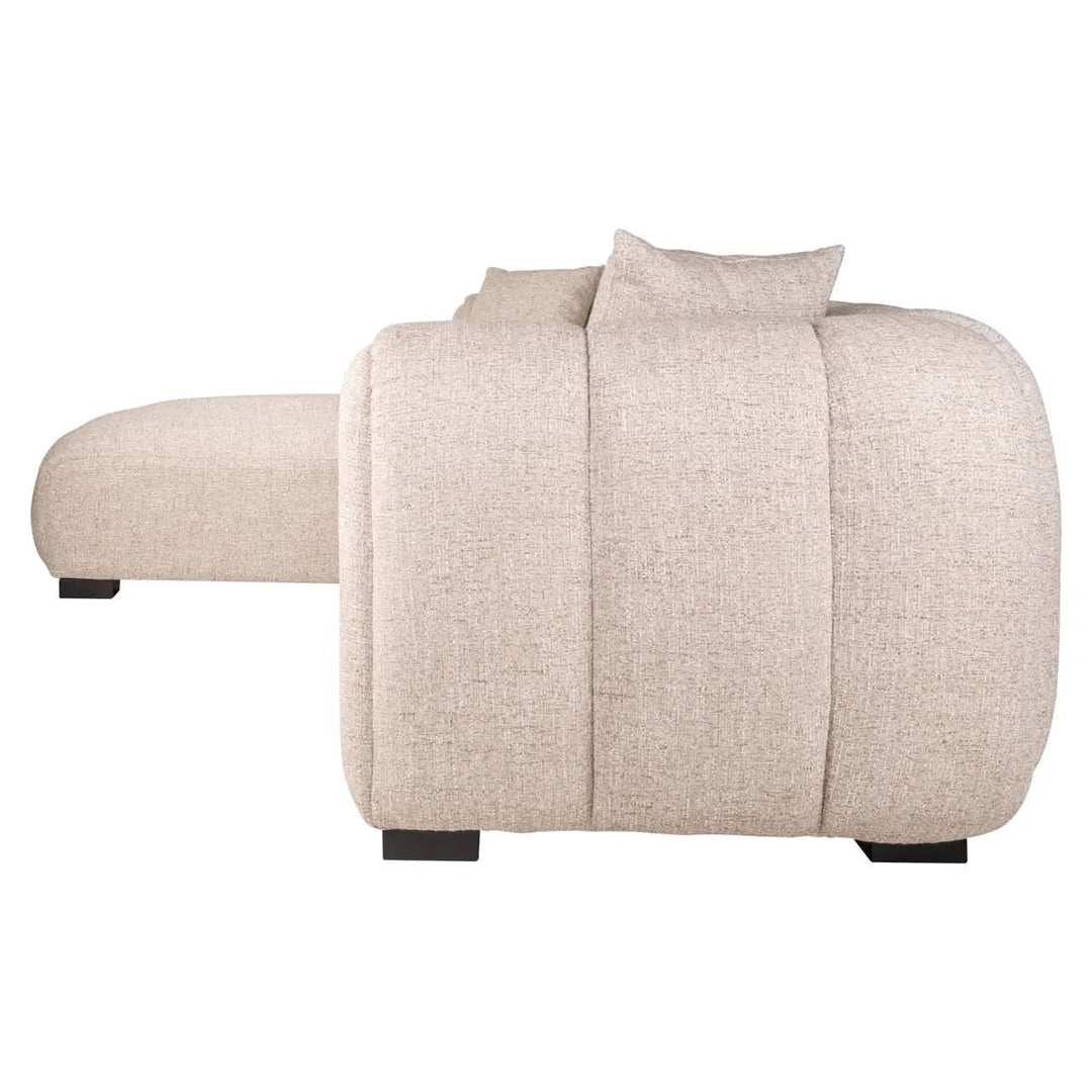 Richmond Interiors Novaro Cream Tweed Lounge Left Sofa