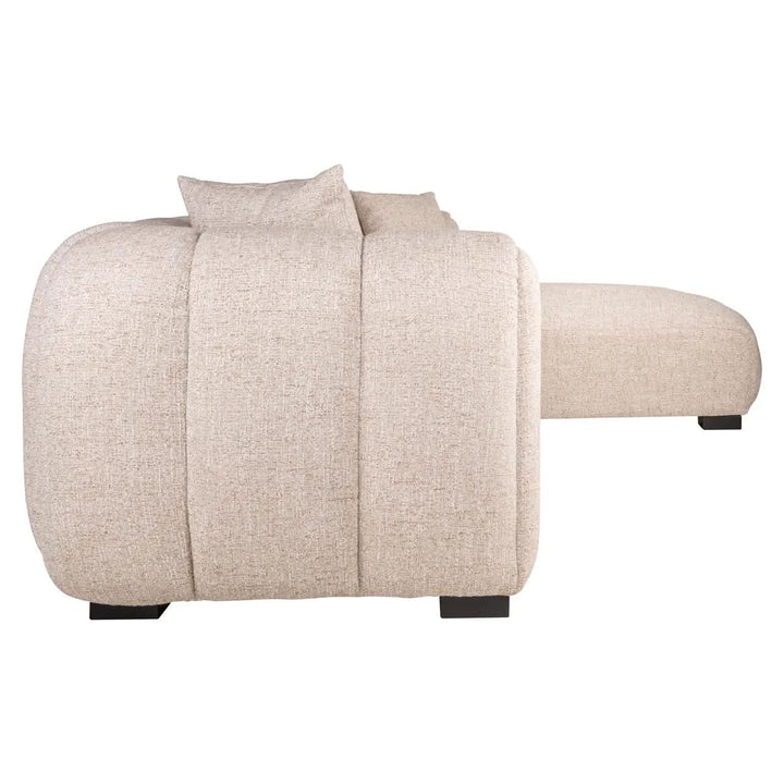 Richmond Interiors Novaro Cream Tweed Lounge Right Sofa