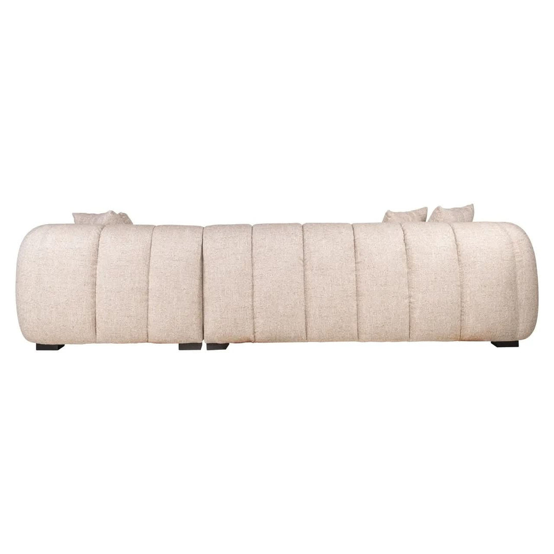 Richmond Interiors Novaro Cream Tweed Lounge Right Sofa